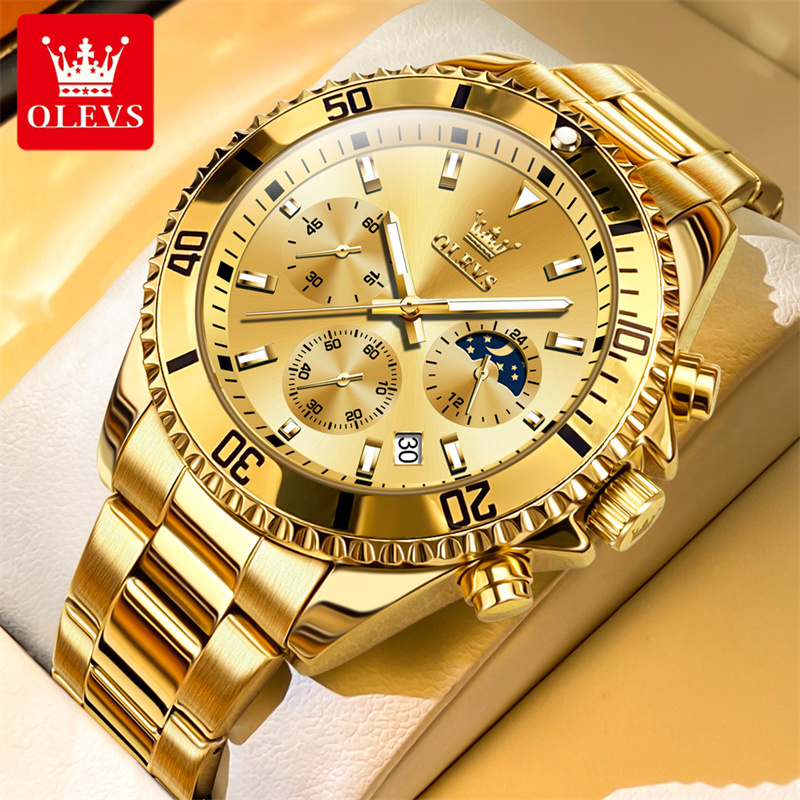 Luxury Watch Magazine - Olevs Horloge Heren Topmerk Luxe Gouden