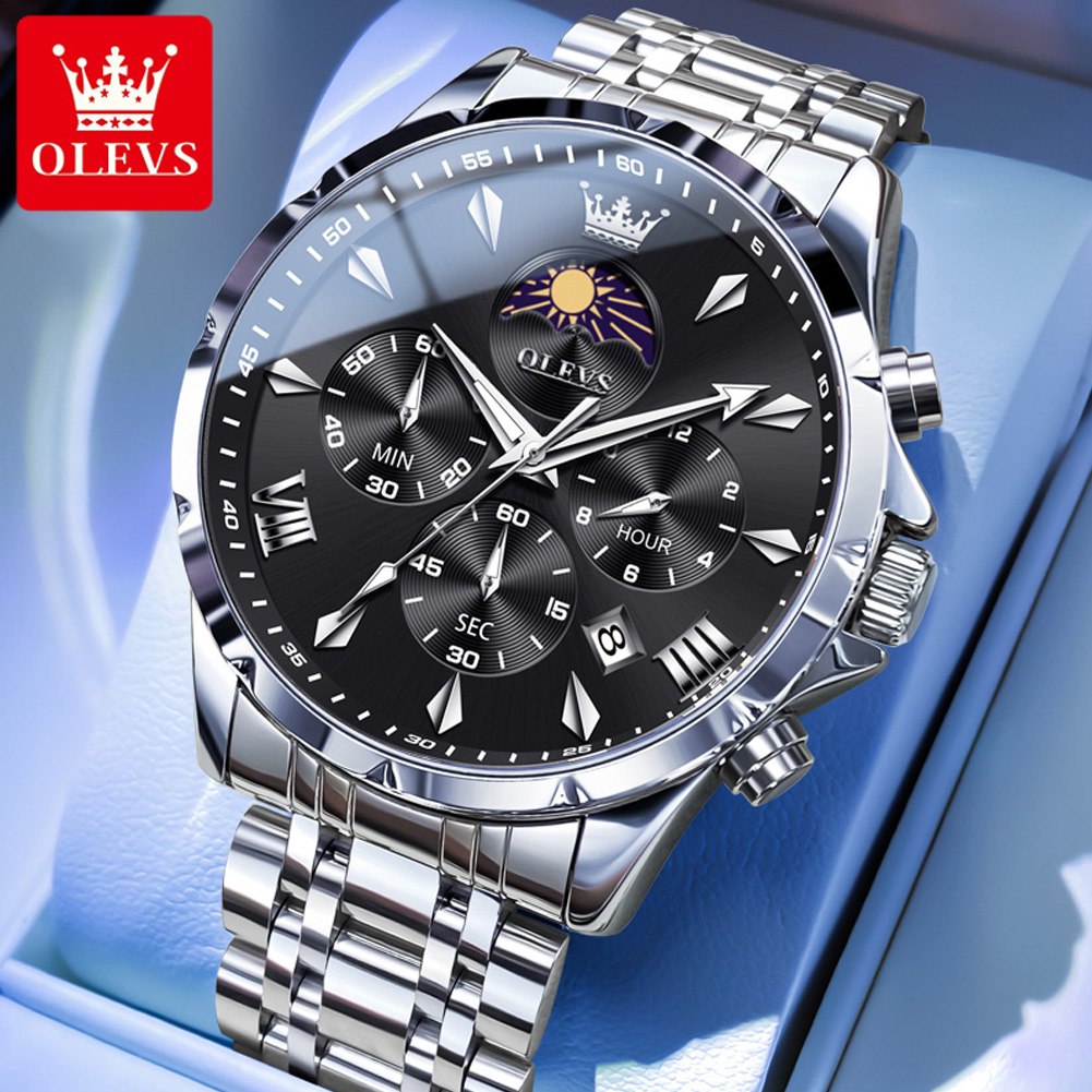 OLEVS 3653 Merk Maanfase Kalen - Luxury Watch Magazine recensie en prijs