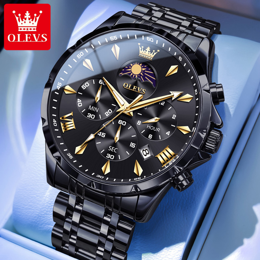 OLEVS 3653 Merk Maanfase Kalen - Luxury Watch Magazine recensie en prijs