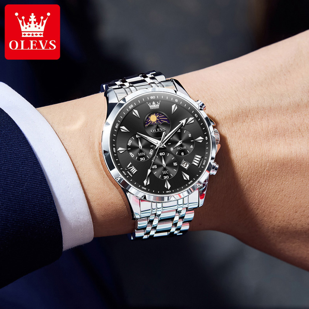 OLEVS 3653 Merk Maanfase Kalen - Luxury Watch Magazine recensie en prijs